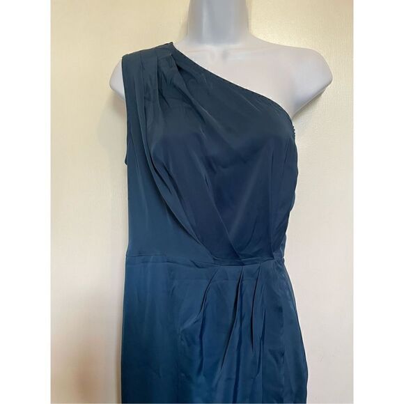 🔴 NWT PRETTY GARDEN One Shoulder Sheath Dress Sz S Teal Blue - Picture 4 of 12